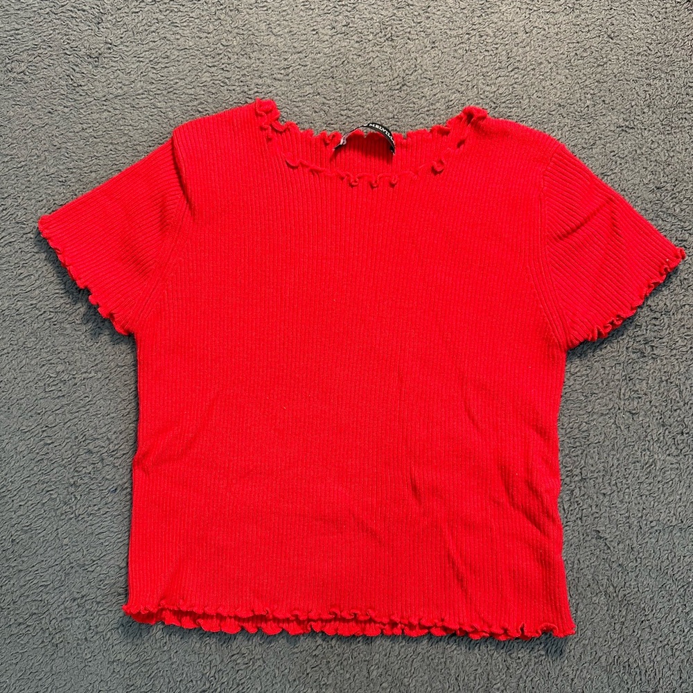Brandy Melville red crop top